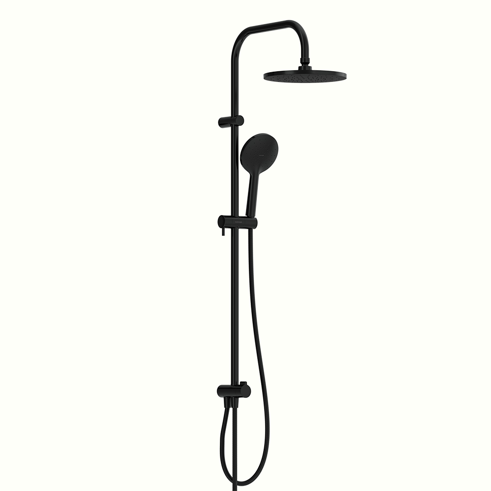 977700300 душ. система: верхний душ 230мм ручн.душ 120мм 1 режим штанга 1010мм Черная Damixa Origin Bit 