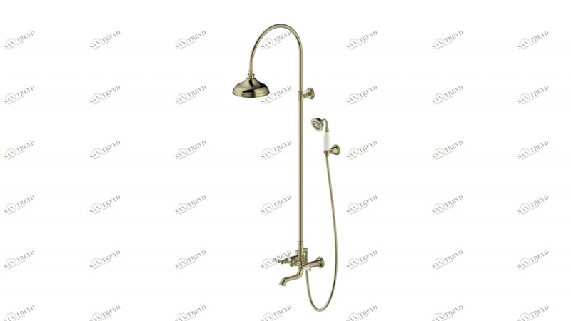 Душевая колонна со смесителем для ванны ART F65193AR-A3-RUS (бронза) bravat
