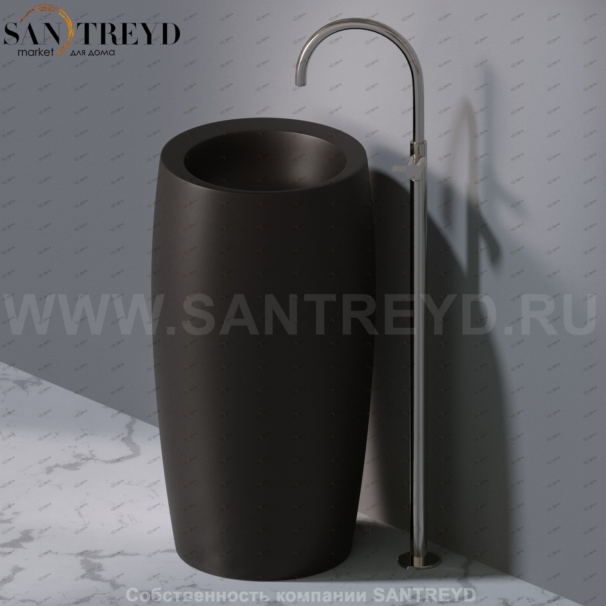 L100T0R0VT.105 Напольная раковина стоящая круглая A. e T. Italia SPOT AeT ITALIA TOTEM