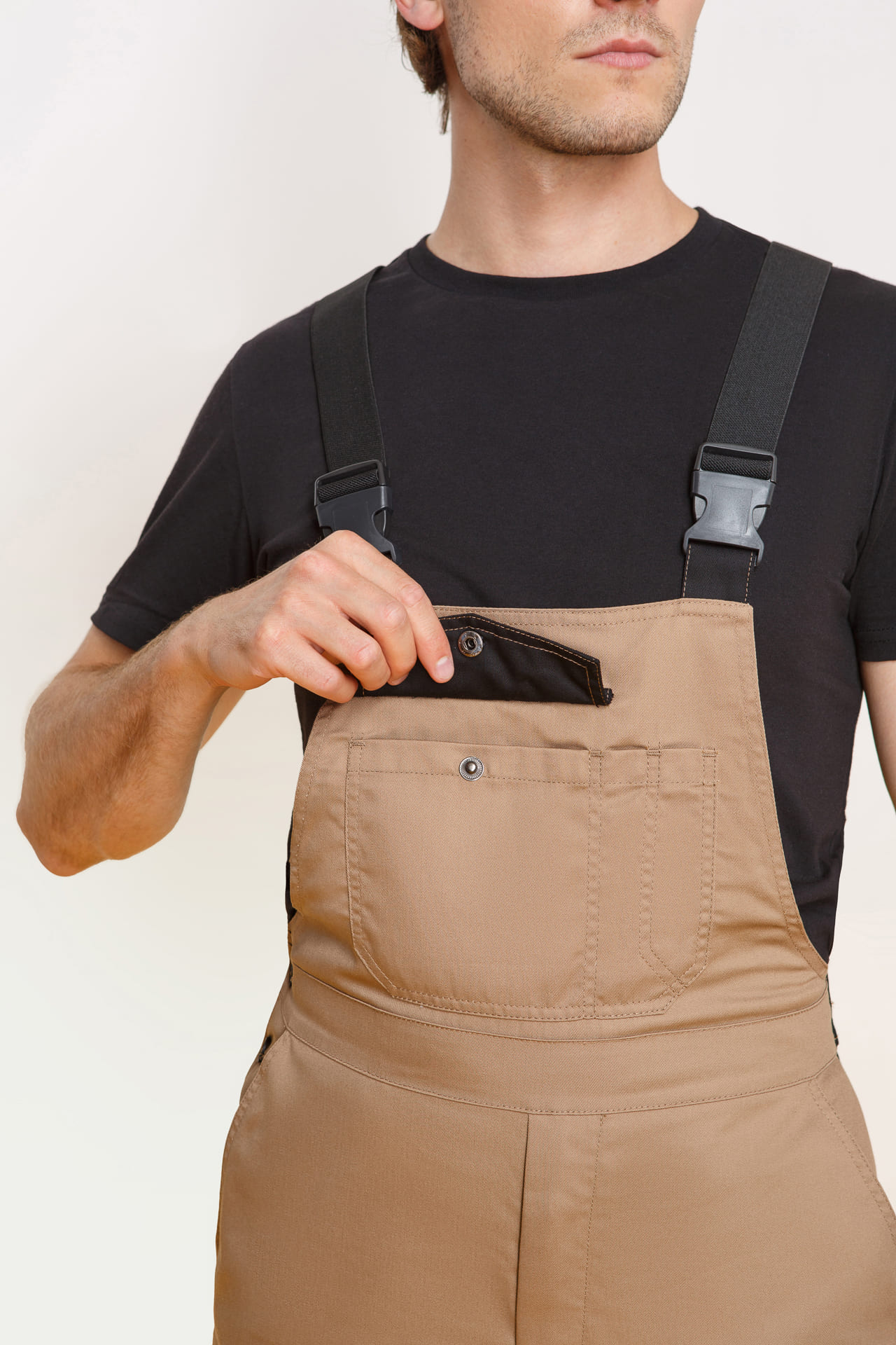 64634 Костюм  NEW 2 бежевый с черным STATUS  Летняя спецодежда  размер 56-58/182-188  - Вид №12