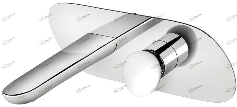 Fir Italia Смеситель для раковины настенный, однорычажный, с тарелкой Synergy stone 95 9510108