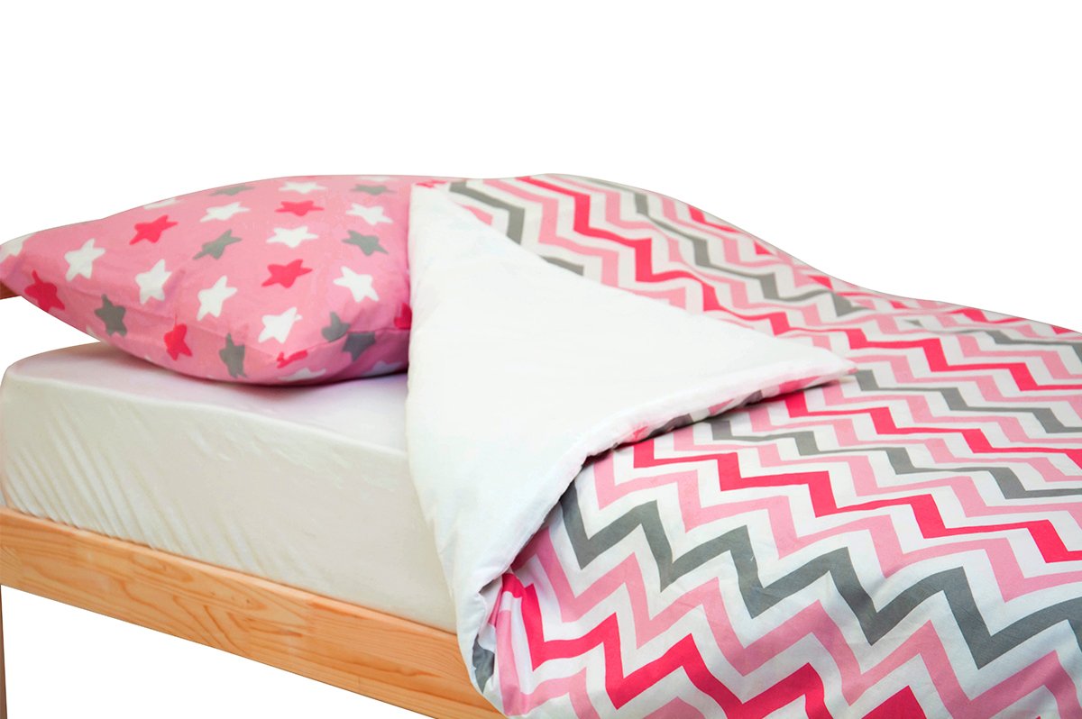 Детское постельное белье "Звезды-зигзаги" белый, графит, красный, фон лаванда БЕЛЬМАРКО  327384 Розовый Santreyd  - Вид №2