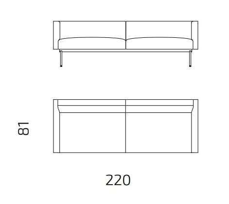 3-местный тканевый диван Intuit by Softrend Sans ARCH-00150486 - Вид №3