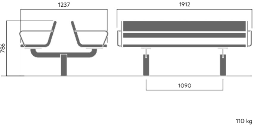 VESTRE Скамейка из дерева с подлокотниками April sun-id-1404637 - Вид №8