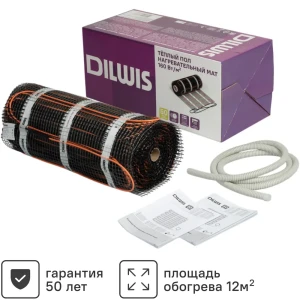 Нагревательный мат для теплого пола DILWIS 12 м2 1920 Вт 89398470 STLM-2201164