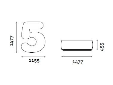 Пуф из искусственной кожи FIT INTERIORS NUMBERS ARCH-00132331 - Вид №13