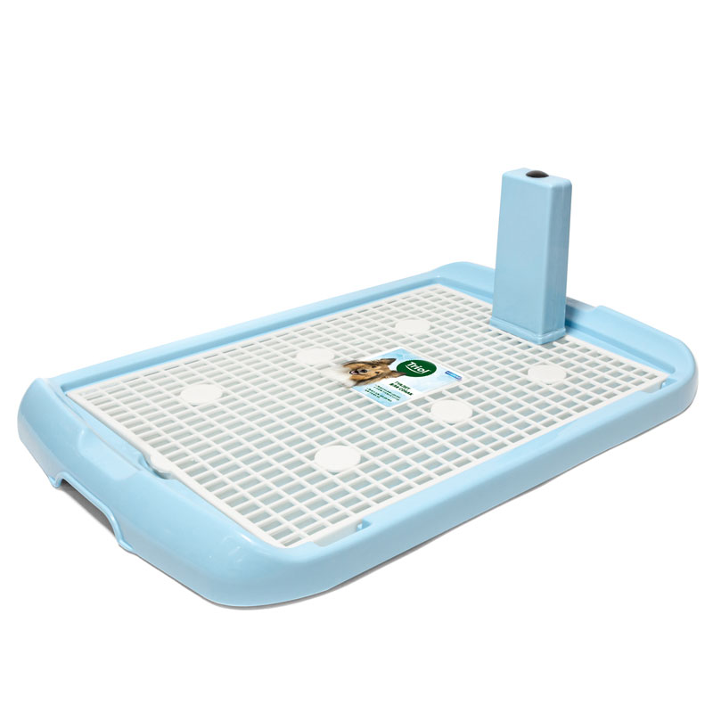 ПР0056952 Туалет PL002 для собак со столбиком, голубой, 600х400х40мм TRIOL 