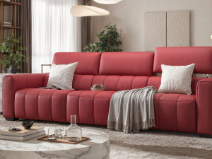 3-местный кожаный диван