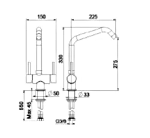 IB920802015 Смеситель для кухни , хром Webert Ibiza - Вид №1