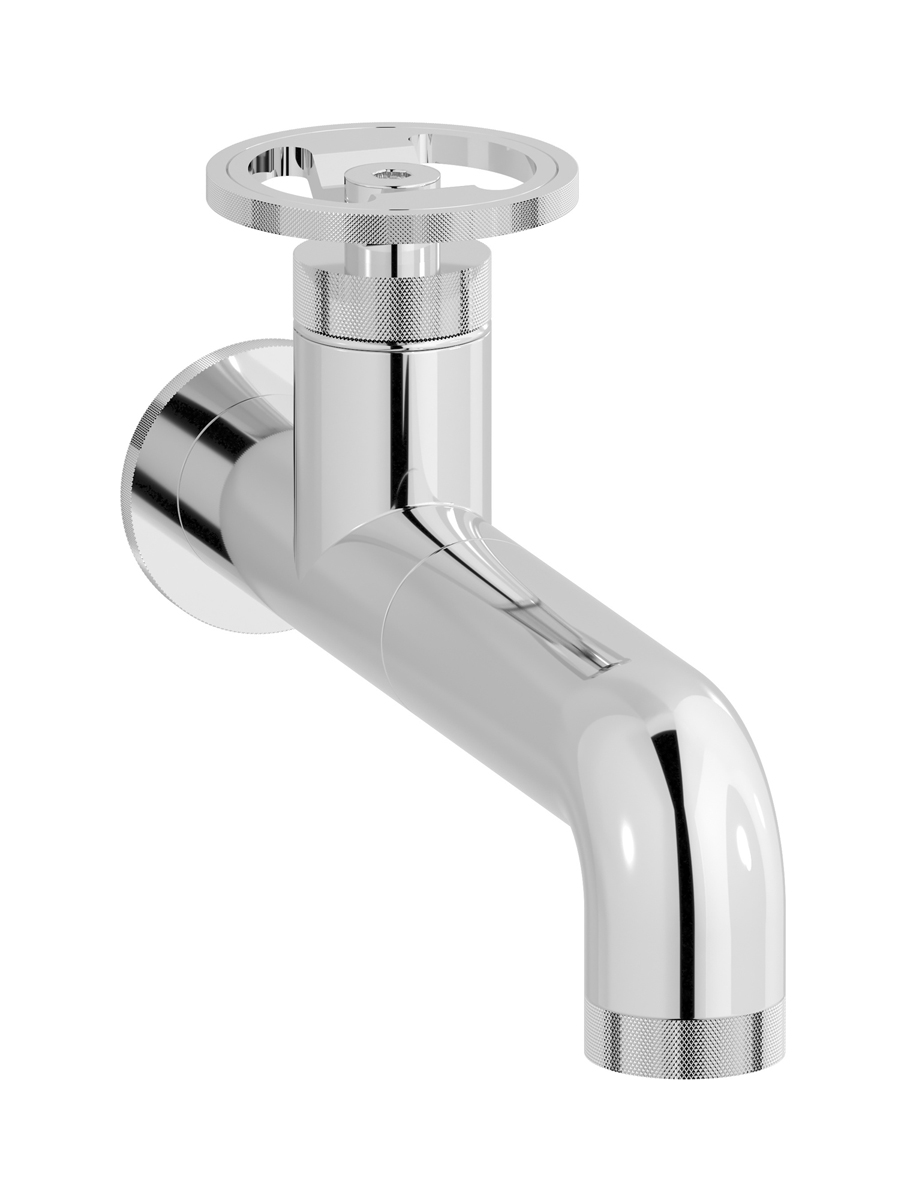 Встроенный в стену смеситель для раковины на 1 отверстие в комплекте с донным клапаном WE ARE IB b1209cc Chrome Bold