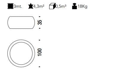 Ткань круглый съемный пуфик MOROSO Chubby Chic ARCH-00012336 - Вид №1