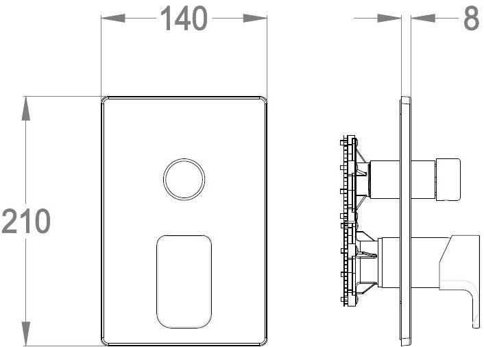 Fir Italia Смеситель для душа на 2 отверстия с переключателем Daily 44 4450178 - Вид №1