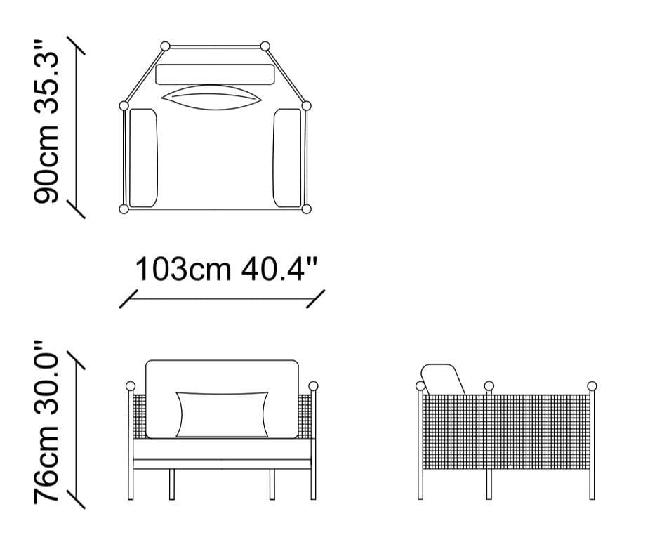 Тканевое кресло с подлокотниками NDESIGN Ezora ARCH-00120197 - Вид №4