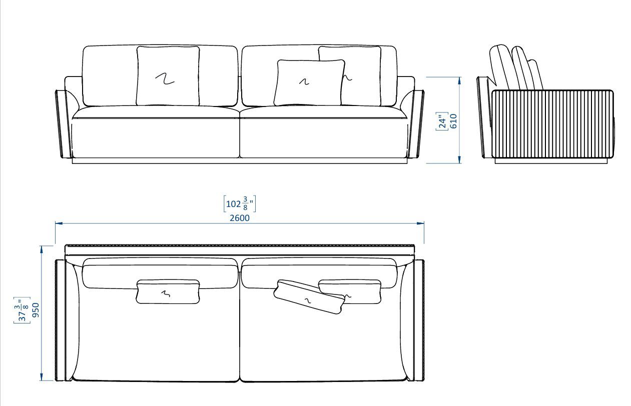 Модульный тканевый диван Casa Magna Essence ARCH-00017886 - Вид №4