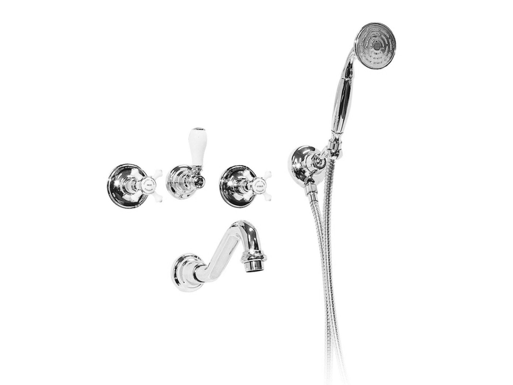 Встраиваемая настенная ванна с ручным душем Gentry Home Chelsea ARCH-00012877