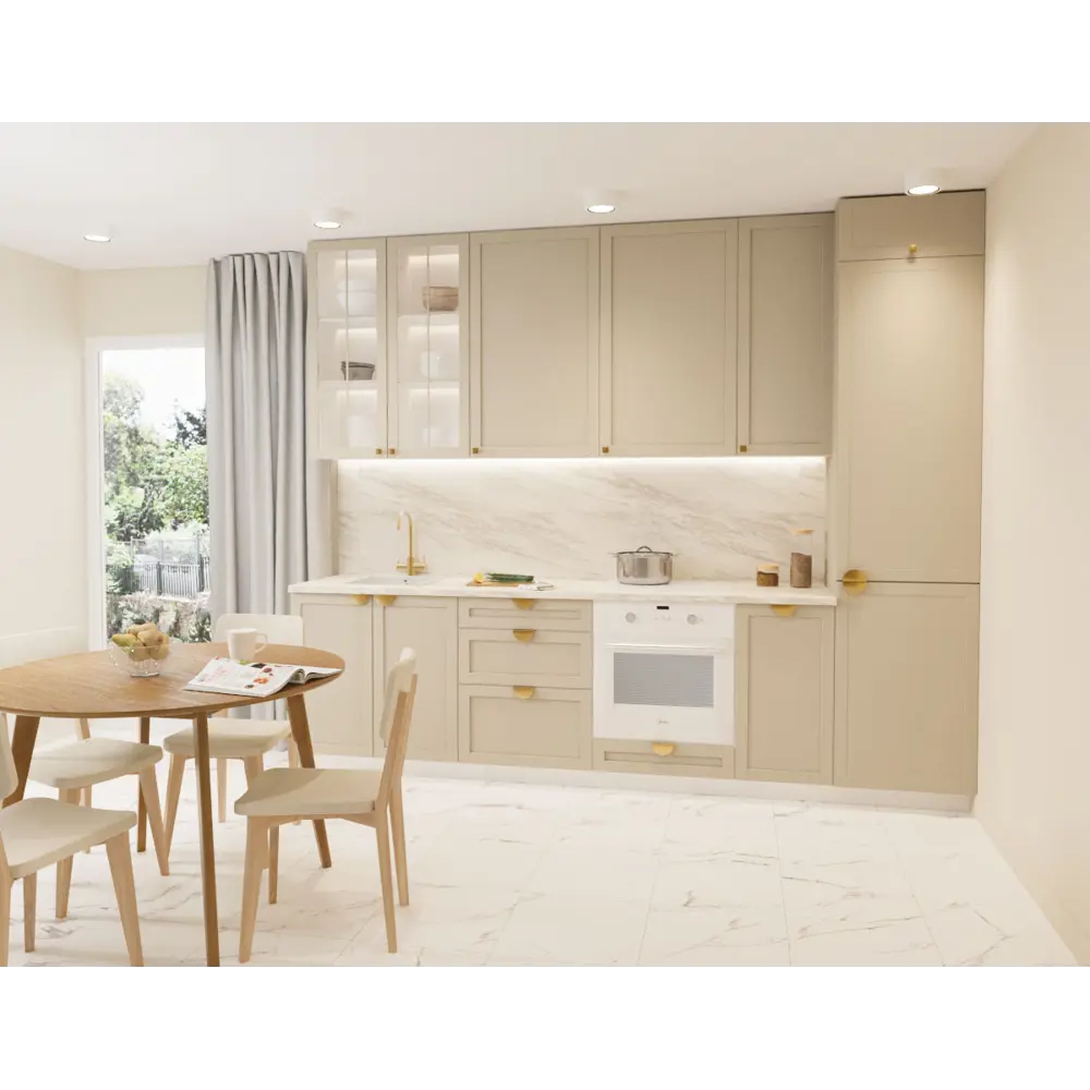 Фасад кухонный Ньюпорт бежевый 59.7x137.3 см DELINIA ID 89340718 STLM-1581626 - Вид №1