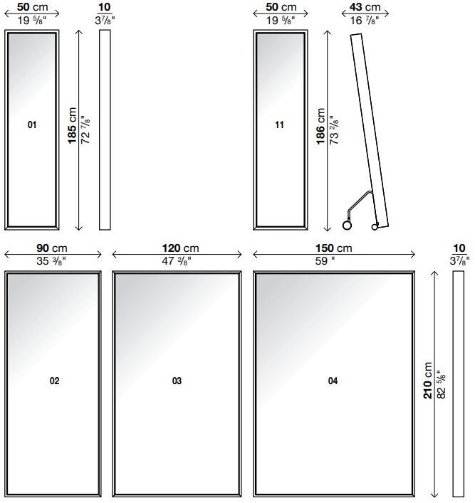 Kristalia Зеркало прямоугольное с рамой sun-id-1409074 - Вид №2