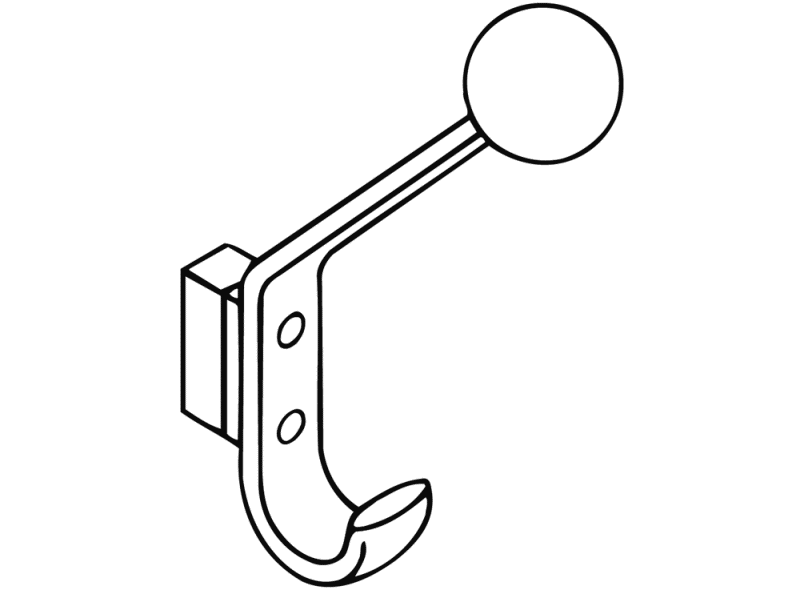 477.90B081 крючок для одежды HEWI Edition matt | Polyamid  - Вид №17