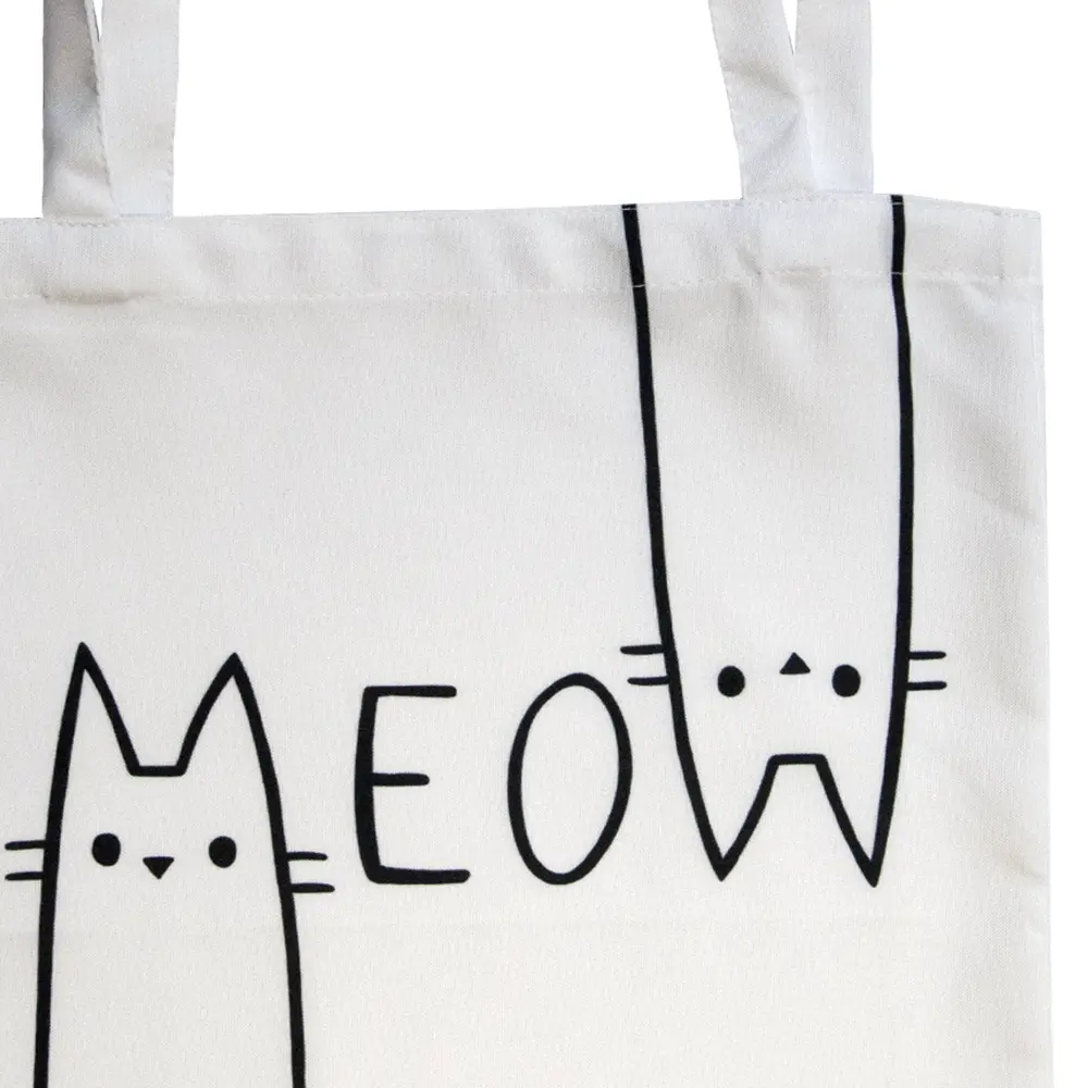 Сумка шоппер Meow 40x45 см черно-белая 84058456 STLM-2112904 SEASONS  - Вид №1