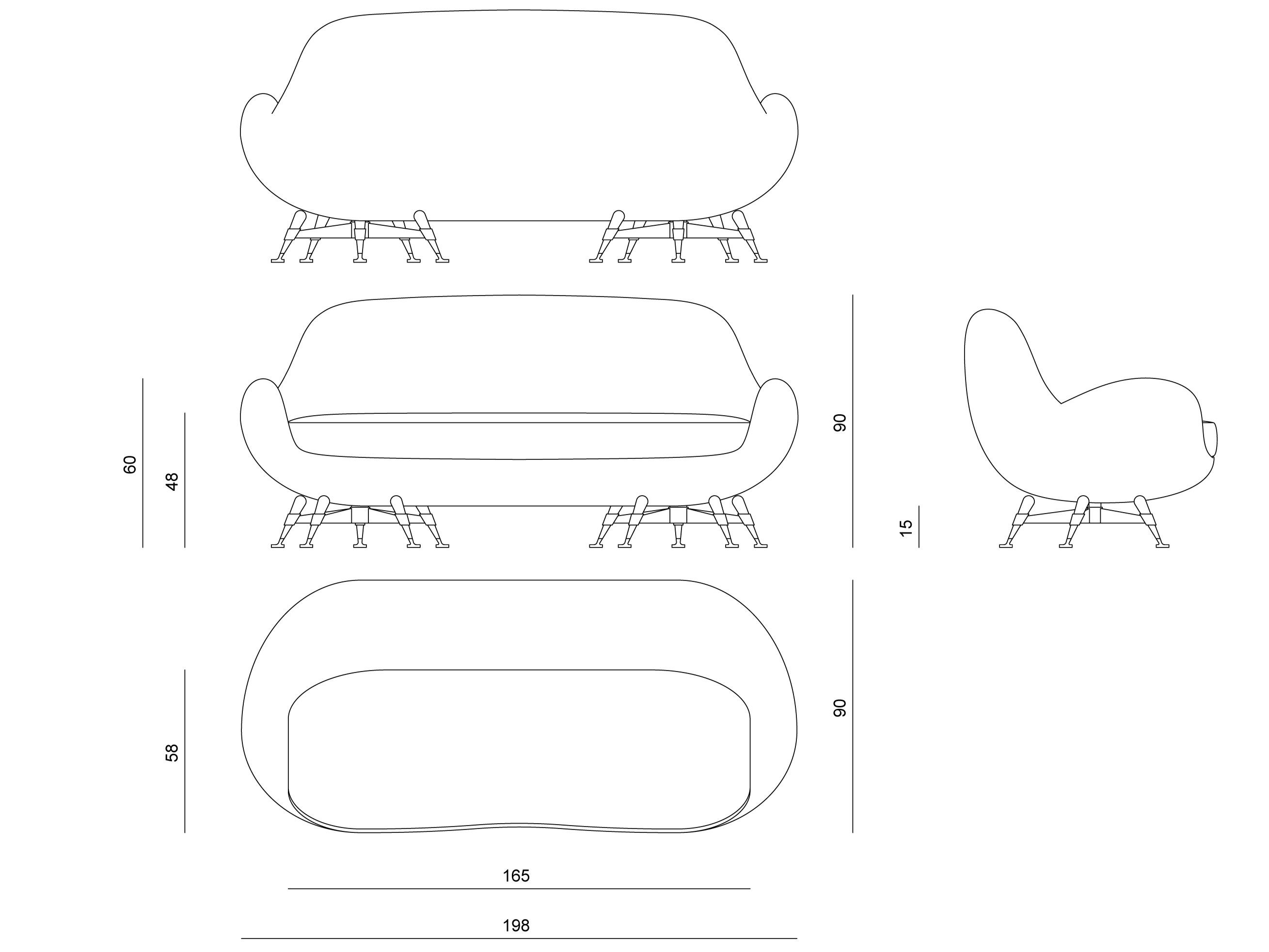 2-местный тканевый диван Visionnaire Mercury ARCH-00138553 - Вид №5