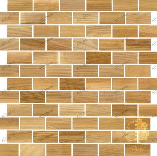 Мозаика и 3D панели из дерева Tarsi Кирпич 212 Ясень Селект (Гладкая) 331х331 мм 1401100011