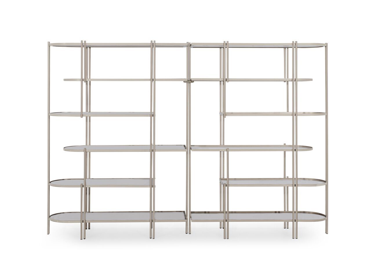 Отдельно стоящий книжный шкаф из металла и стекла NDESIGN румяна ARCH-00143954 - Вид №1