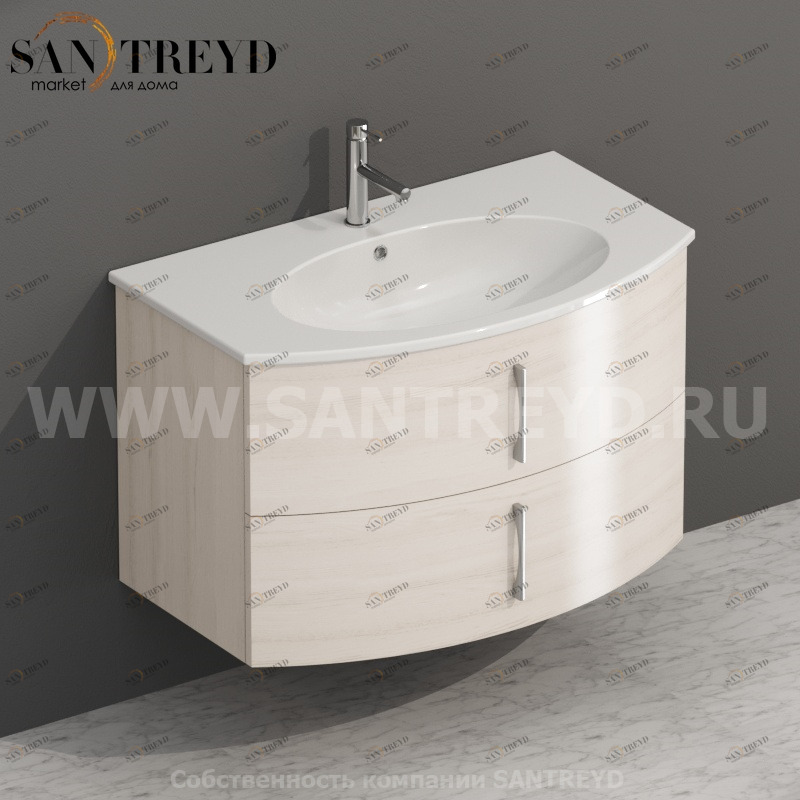 MDMC80Y6131 Тумба с двумя ящиками 78 см бежевая Globo 4ALL Италия Ceramica Globo