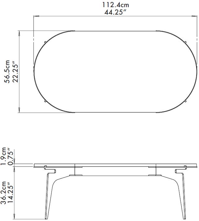 GABRIEL SCOTT Овальный мраморный журнальный столик для гостиной Prong sun-id-1406192 - Вид №15