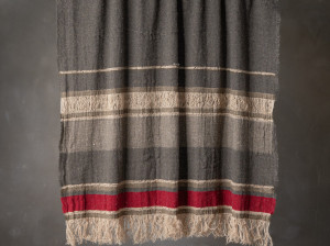 Джутовый и шерстяной плед