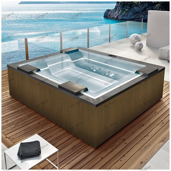 Бассейн Gruppo Treesse Zen PRO-V202P-PL-SE прямоугольный spa с гидромассажем аэромассажем хромотерапией встроенный серый PROV202PPLSE