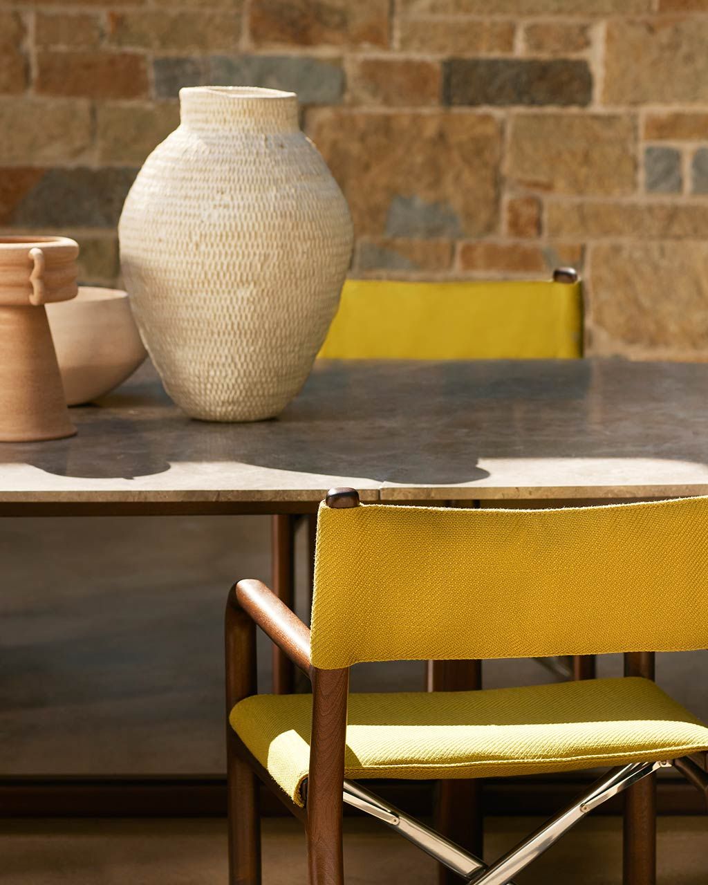 Овальный стол из мрамора бардильо и красного дерева Exteta Sunset ARCH-00103061 - Вид №8