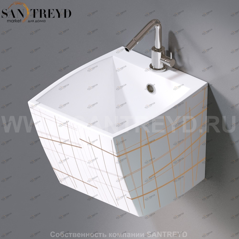 L253.415G Подвесная раковина настенная овальная A. e T. Italia SQUARE белая AeT ITALIA