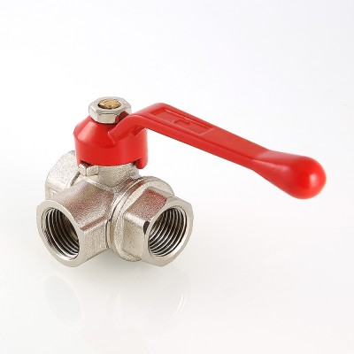 VT.360.N.05 Кран шаровой трехходовой, тип L Valtec 3/4"  - Вид №1