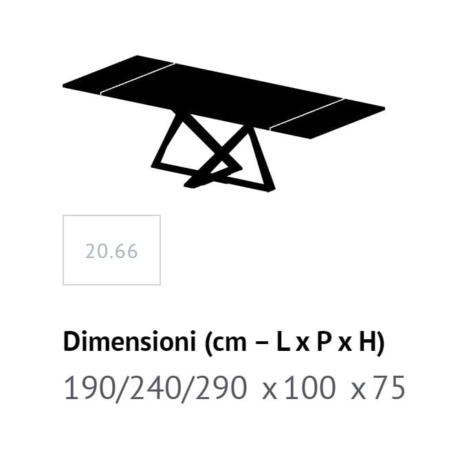 Прямоугольный обеденный стол из стали и дерева Bontempi Casa Millennium ARCH-00040042 - Вид №18