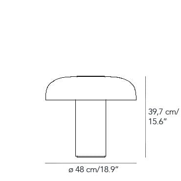 Настольная лампа из мрамора и опалового стекла FontanaArte Tropico ARCH-00051974 - Вид №17
