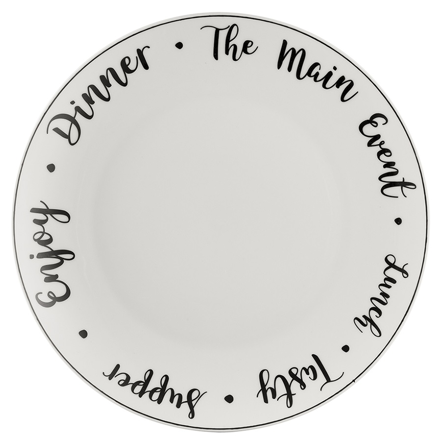 P_0059.611 Тарелка обеденная carnaby script d 26,5 см Price&Kensington 