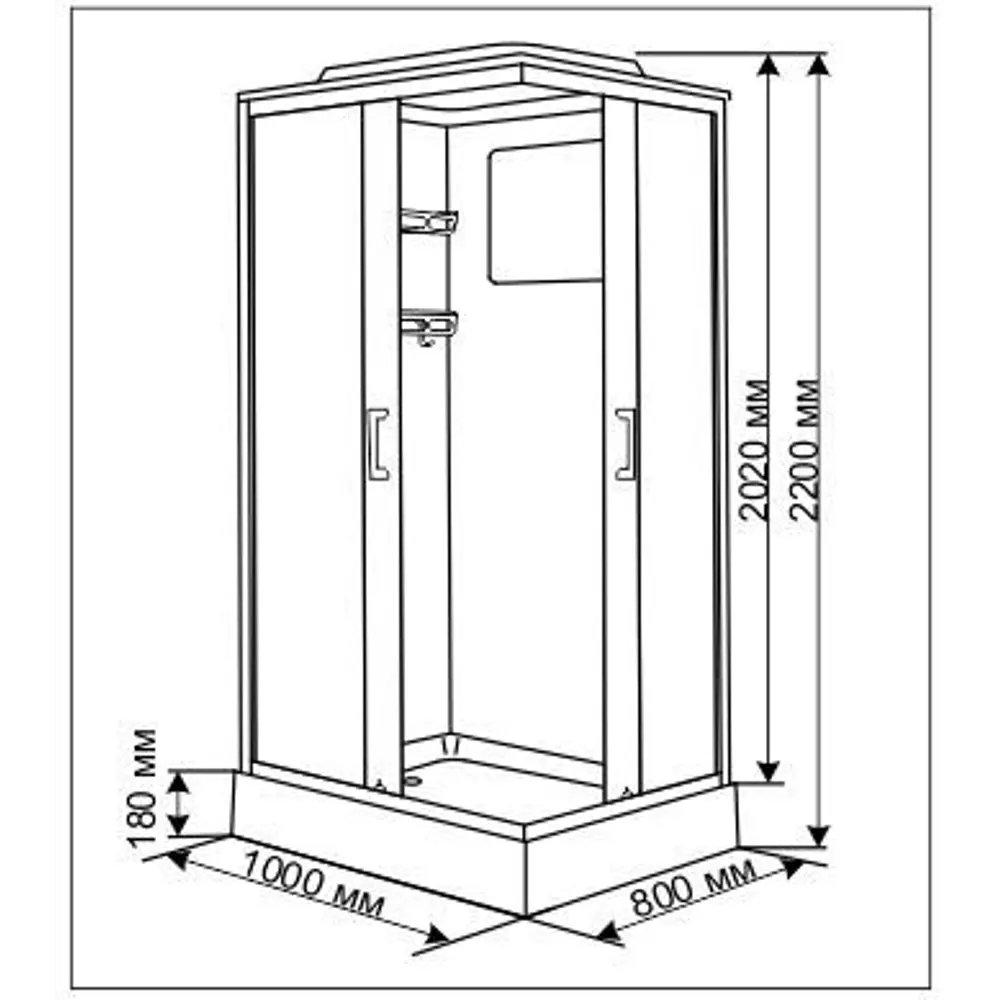 Душевая кабина Sensea Cube низкий поддон 100x80 см 82422705 STLM-2181274 - Вид №10