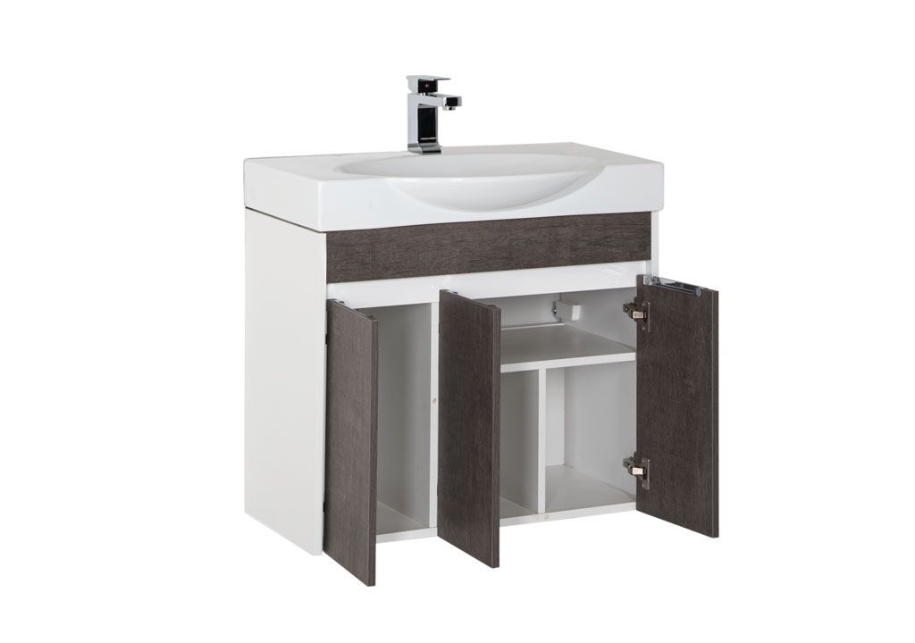 Тумба под раковину Aquanet Коста 76 белый/дуб антик sun-id-275372 - Вид №1