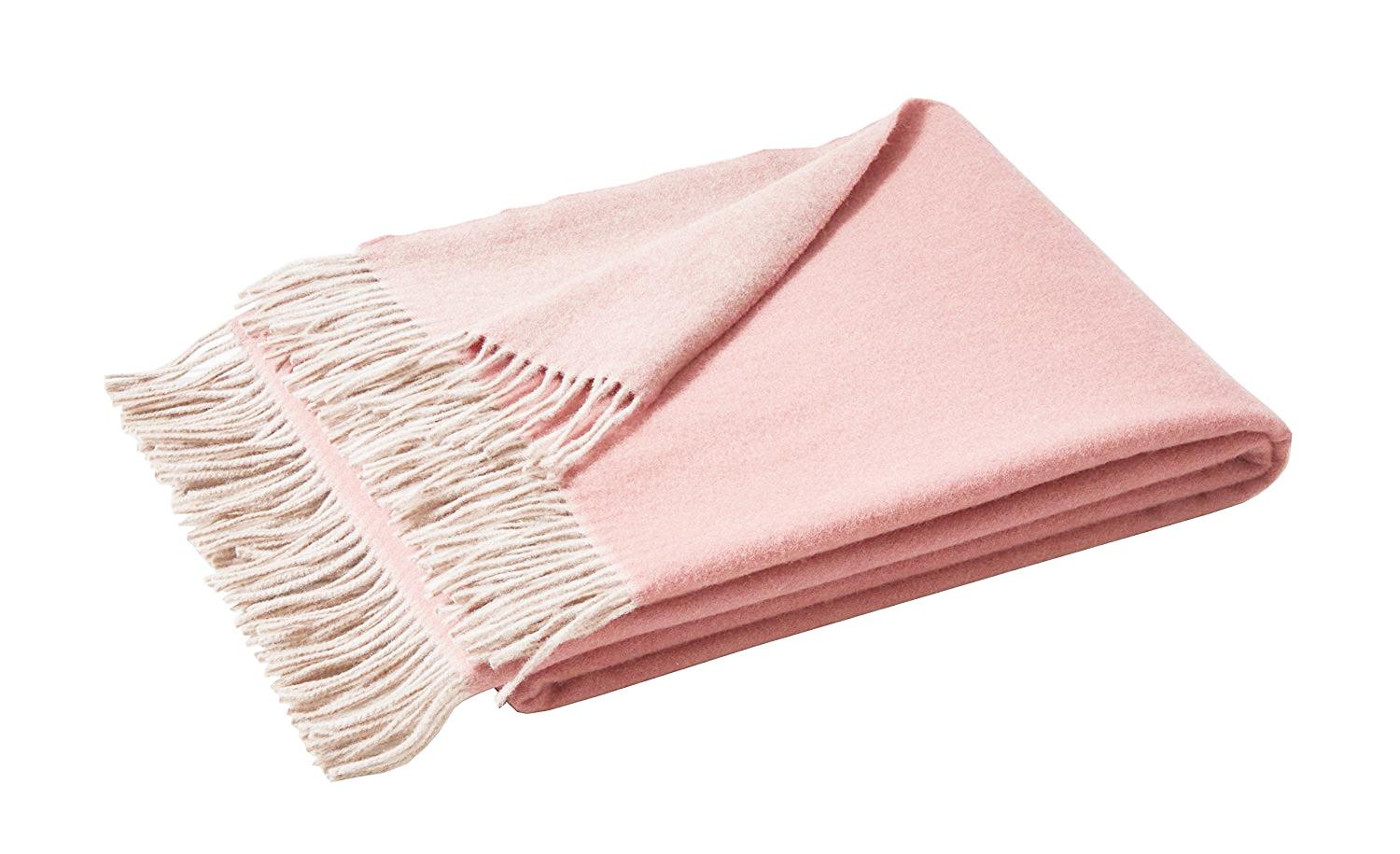 HIMALAYA_BR Плед 130/180 розовый кашемир Blanc des Vosges Santreyd 