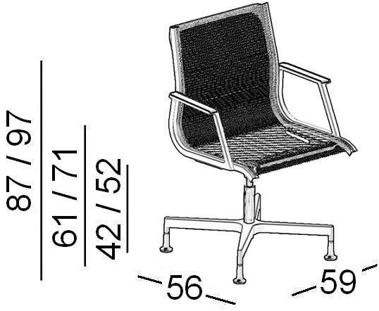 Luxy Офисный стул на 4 спицы с подлокотниками Nulite sun-id-1483060 - Вид №2