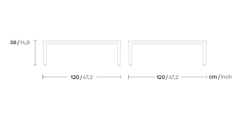 Каменный квадратный низкий журнальный столик Kettal Park Life ARCH-00111511 - Вид №6