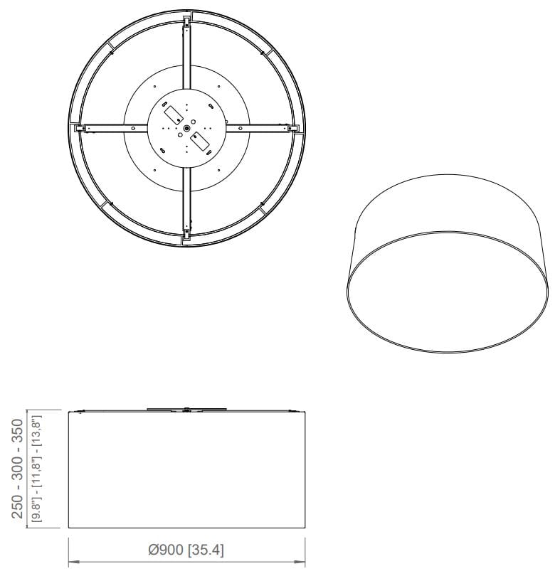 Ткань светодиодный потолочный светильник Contardi Circus ARCH-00029474 - Вид №4