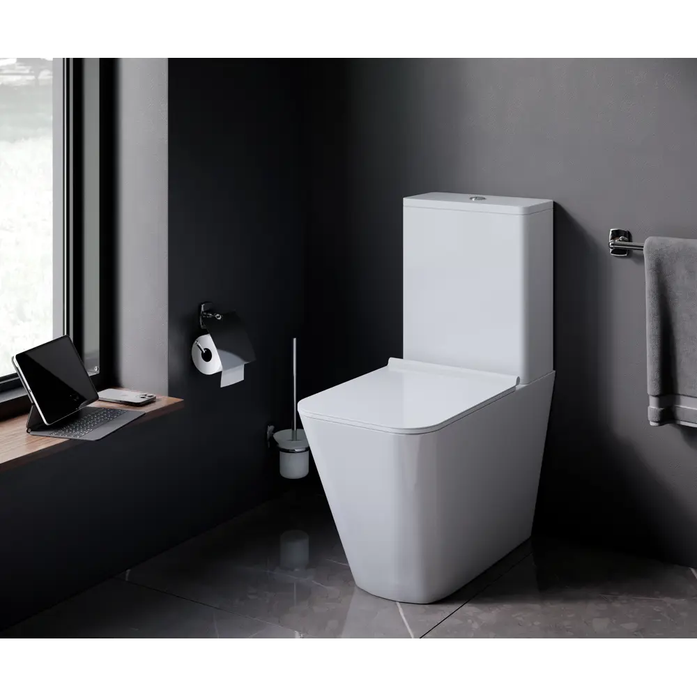 AM.PM Spike Flash Clean — безободковый унитаз-компакт с микролифтом 89343093 STLM-1477170 - Вид №2