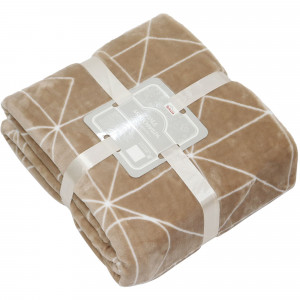 82553694 Плед «Арго» 200x220 см микрофибра цвет бежевый