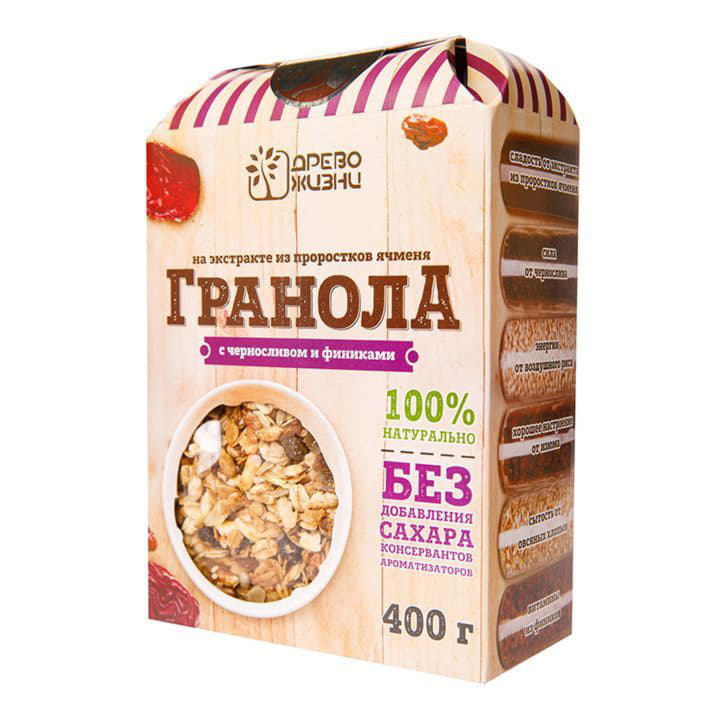 Гранола с черносливом и финиками ДРЕВО ЖИЗНИ Santreyd 10161