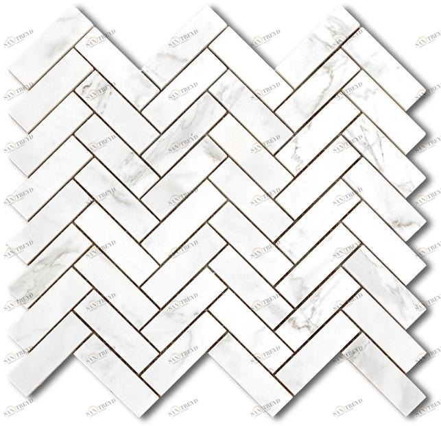 Ideamarmo Мраморная мозаика Calacatta Taylor Tlr 1004