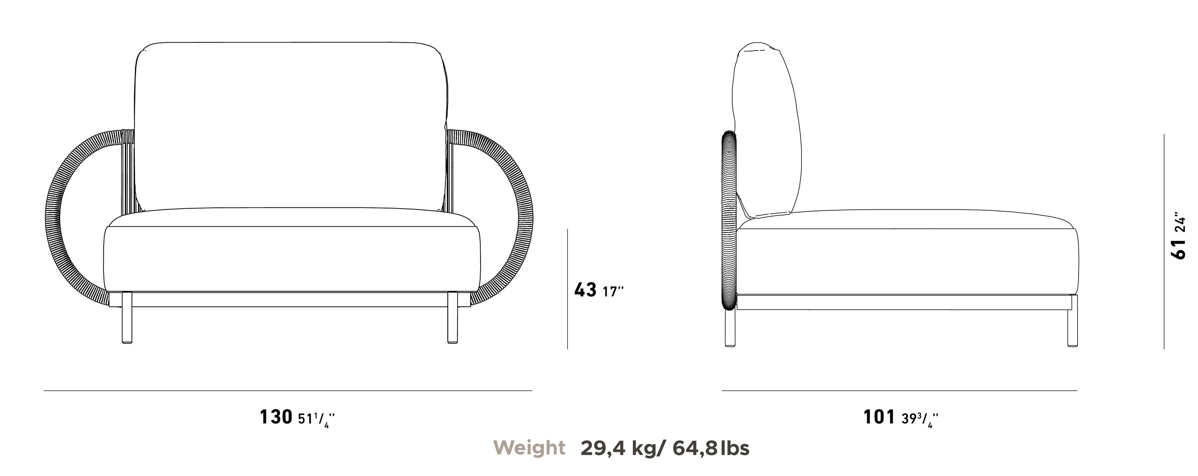 Садовое кресло из Sunbrella® и алюминия YAAZ Ova ARCH-00044894 - Вид №13