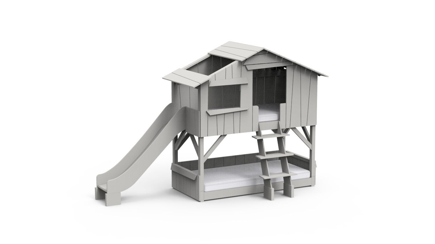 МДФ двухъярусная кровать с горкой Mathy by Bols TREEHOUSE BEDS &amp ARCH-00072798 - Вид №14