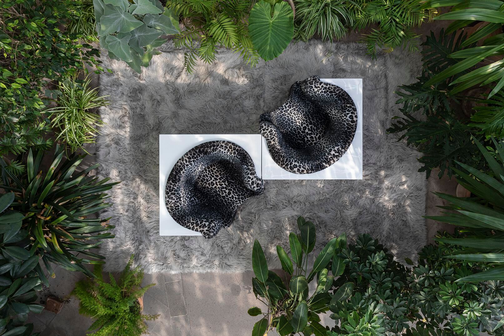 Секционный диван из стекловолокна с обивкой из искусственного меха Poltronova Safari ARCH-00052703 - Вид №2