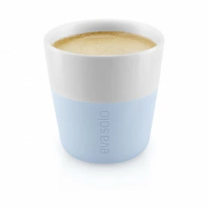 EVA SOLO 501085 Чашки для эспрессо, 80 мл, 2 шт, голубой Фарфор, силикон